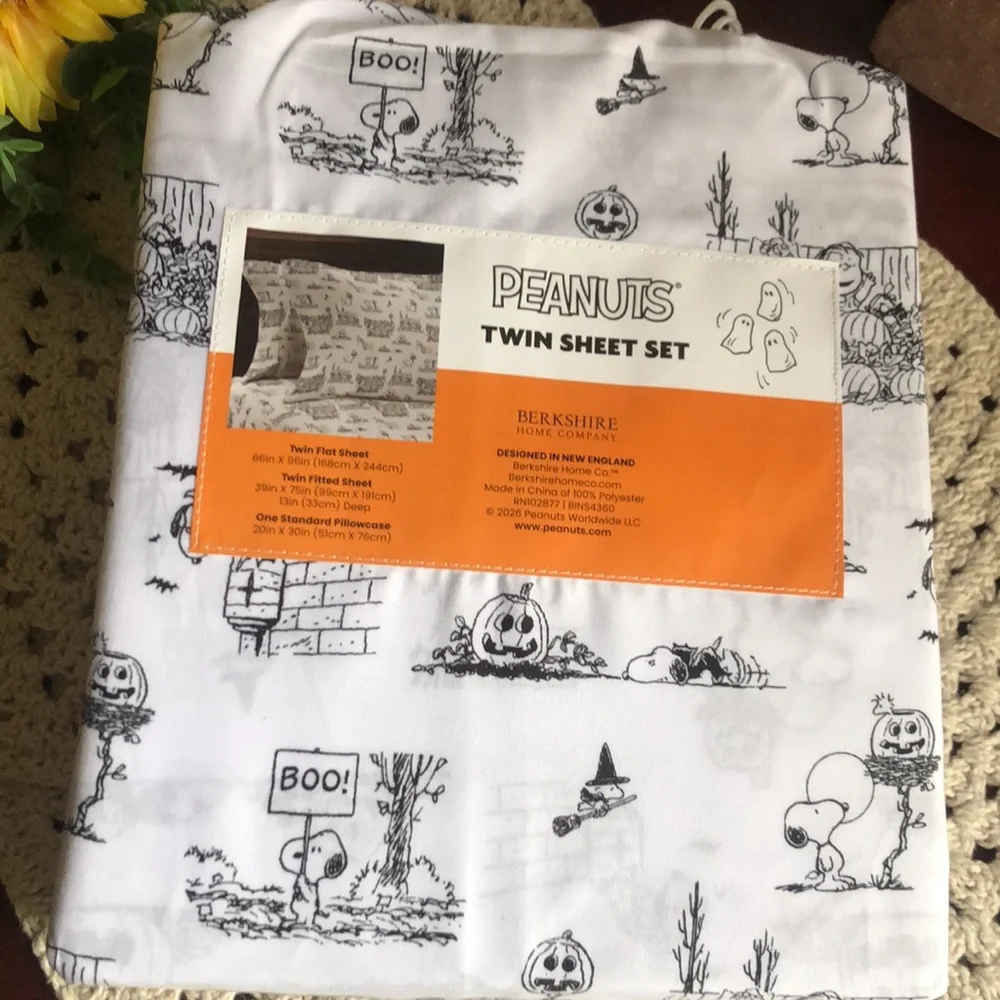 Peanuts HALLOWEEN TWIN Sheet Set